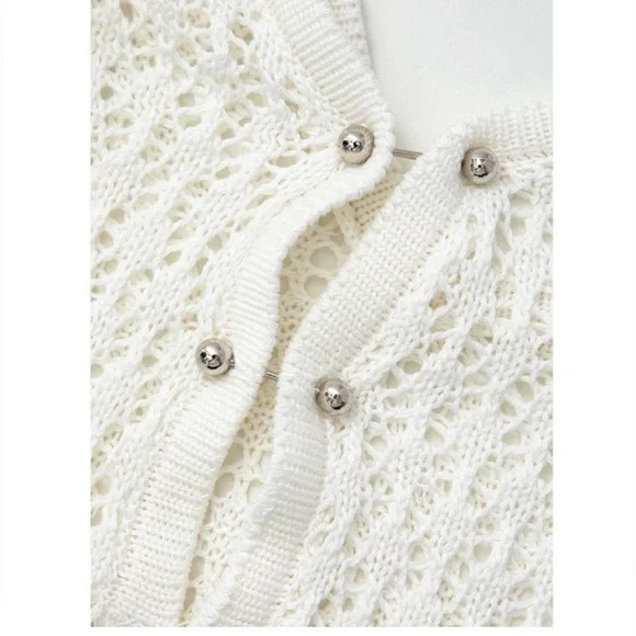 Crochet knit Fishtail Flare Sleeve Maxi Dress swimsuit cover up dress -